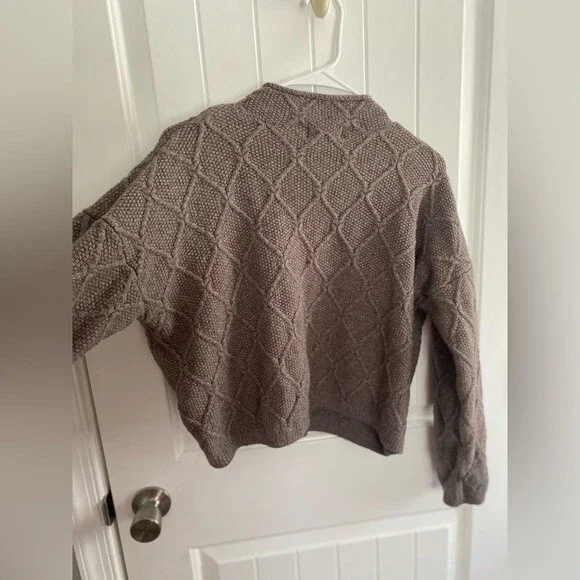 Old Navy High-Waisted Diamond Stitch Cable-Knit set,  Taupe, size S&M - Picture 6 of 14